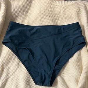 Cupshe High Waisted Deep Teal High-Waist Bikini Bottoms